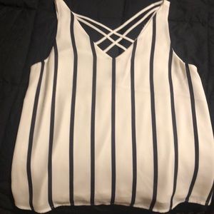 Black and white striped EXPRESS nwot tank